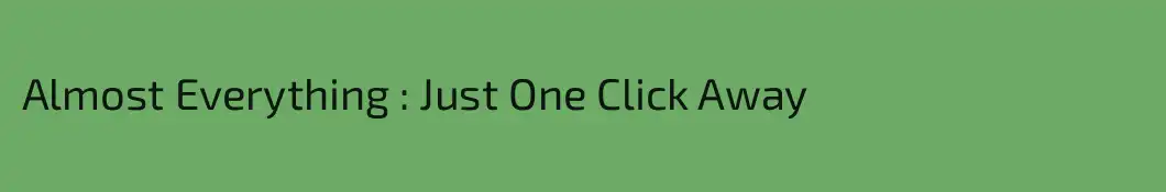Almost Everything : Just One Click Away